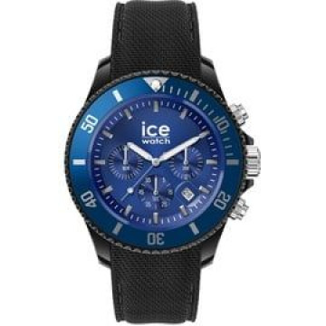 ICE-Watch - ICE chrono Black blue - Schwarze Herrenuhr mit Silikonarmband - Chrono - 020623 (Large)